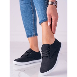 Lagane ženske tenisice Shelovet crne tkanine crno 1