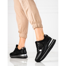 Crne ženske tenisice na klinu Shelovet crna 2