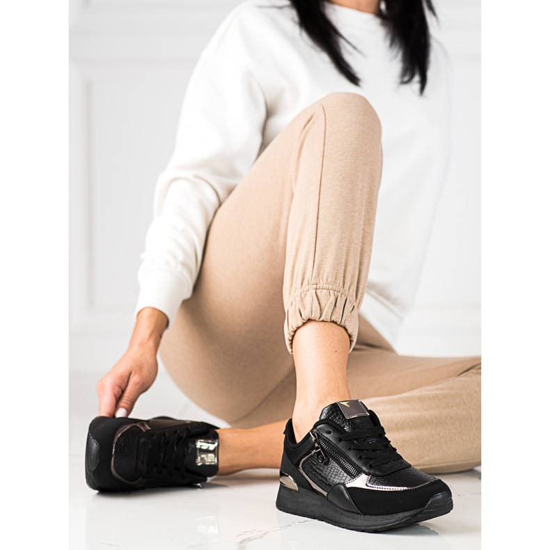 Ženske tenisice na Shelovet platformu crne crna 2