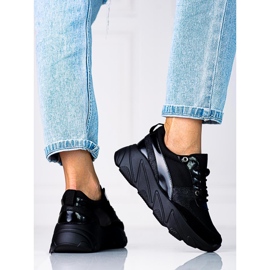 W. Potocki Crne Potocki ženske tenisice na platformu crna 1