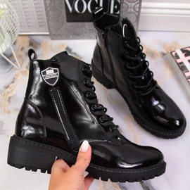 Izolirane čizme Vinceza W JAN138A crne lakirane crna 1