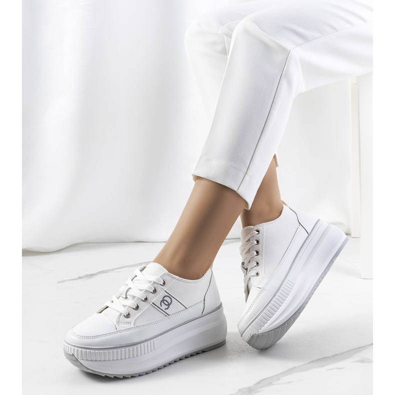 BM Bijele tenisice na visokom Barsu potplatu bijela 1