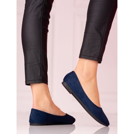 W. Potocki Mornarsko plave ženske balerinke Potocki od ekološkog antilopa plava 1