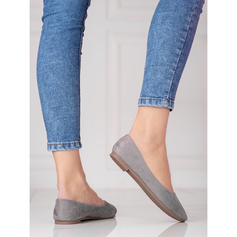 W. Potocki Sive ženske balerinke Potocki od ekološkog antilopa siva 1