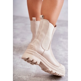 PG1 Klasične visoke radničke čizme Bassti bež boje 2