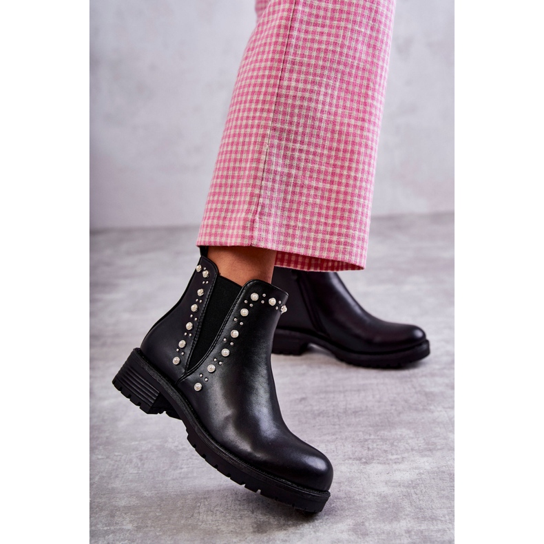 PG1 Kožne čizme Radničke Black Ferra crna 1