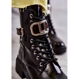 PG1 Lakirane tople ženske čizme crne Costello crno 1