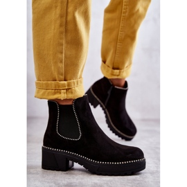 PG1 Ženske crne Afaries čizme s nitnama crna 1