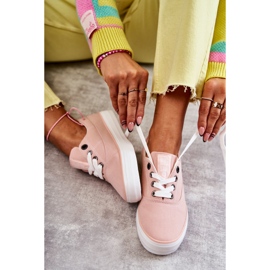 Ženske platnene tenisice Big Star KK274020 Nude ružičasta 1