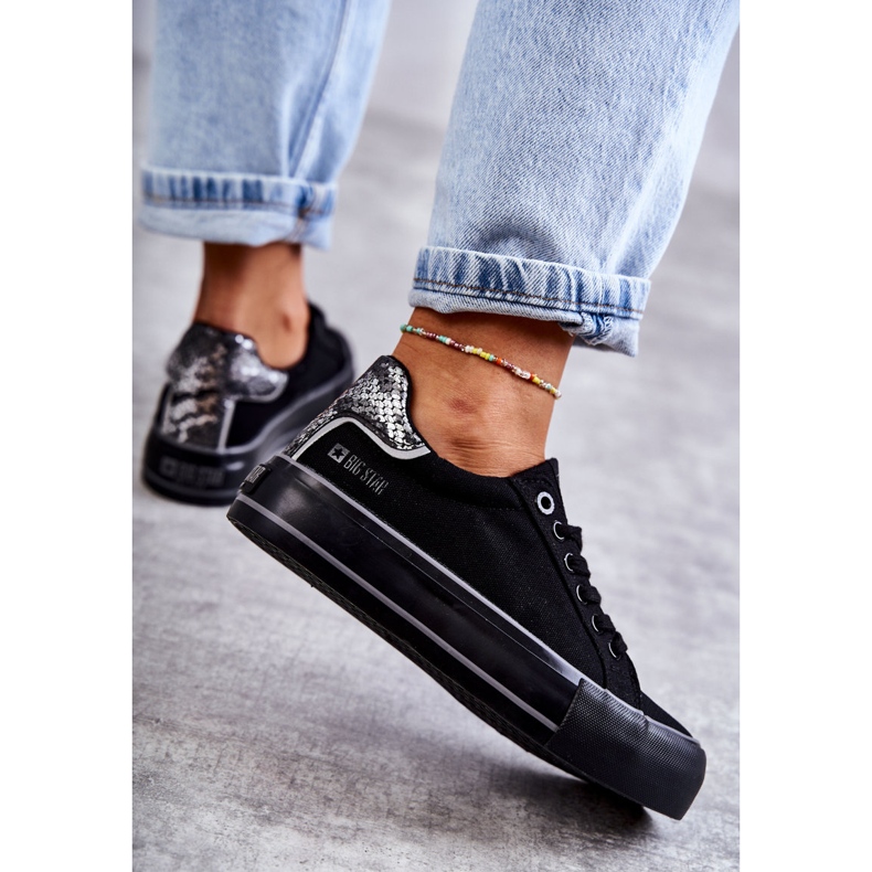 Ženske materijalne tenisice Big Star KK274036 crne crna 1