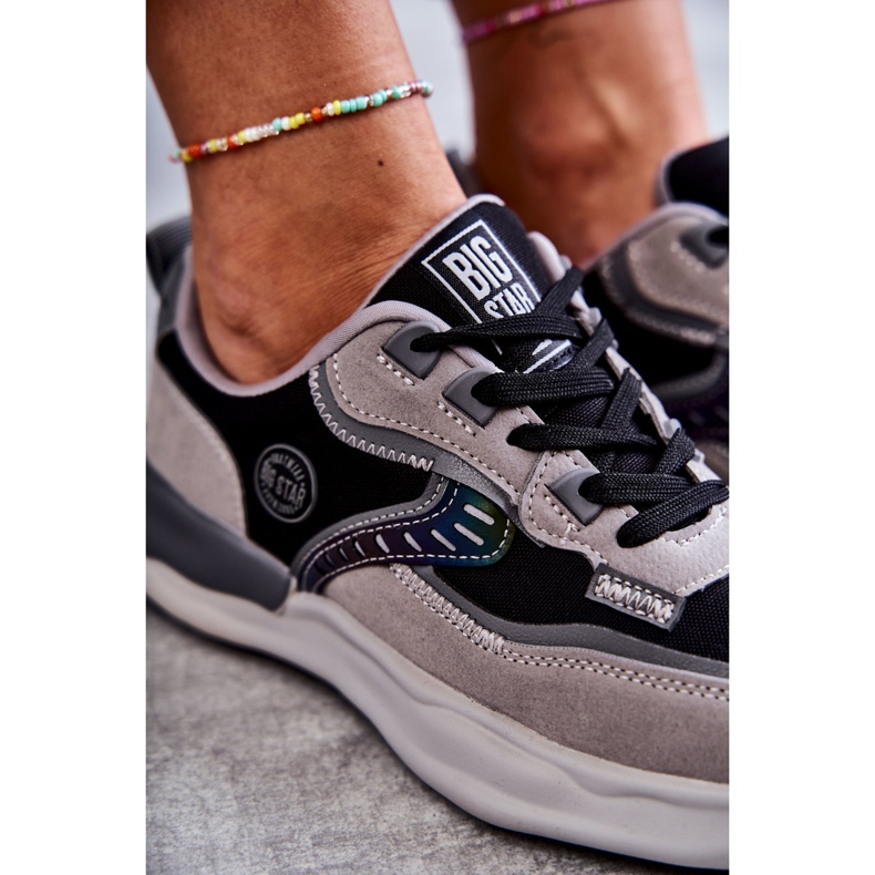 Ženske sportske tenisice Big Star KK274100 Black-Gray crna siva 1