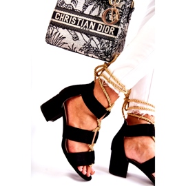 PG1 Crne Erisa sandale s niskom petom crna 2