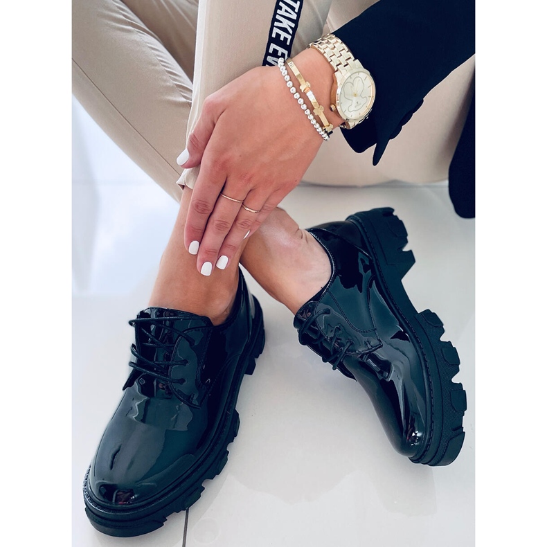 PA1 Tekla Black Shing mokasinke na vezanje crna 2