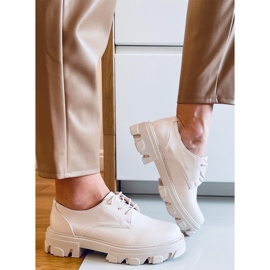 PA1 Tekla Beige mokasine na vezanje bež 2