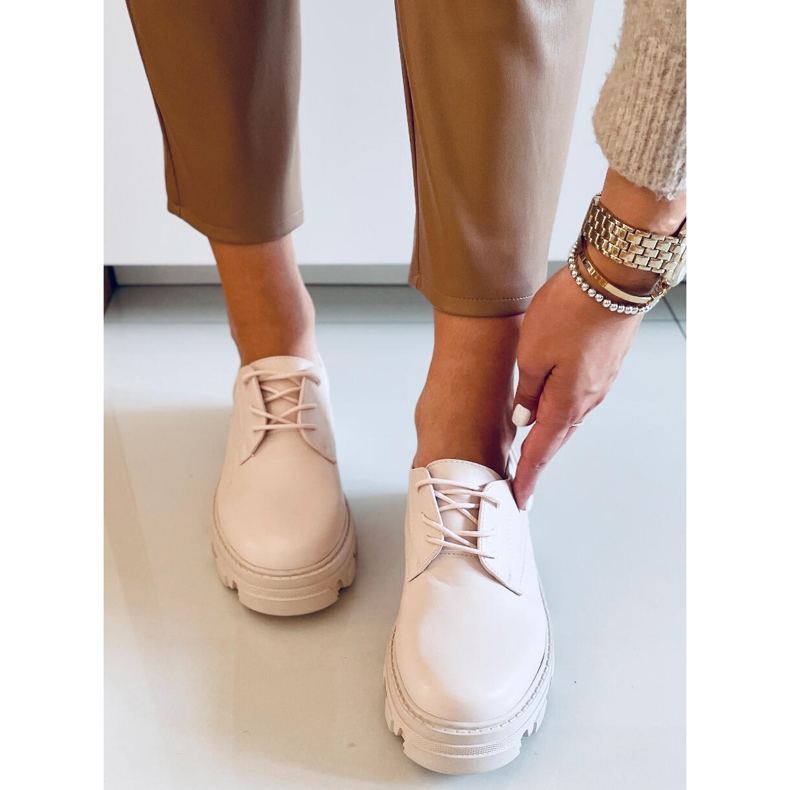 PA1 Tekla Beige mokasine na vezanje bež 1