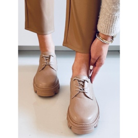 PA1 Tekla kaki mokasinke na čipku bež 1