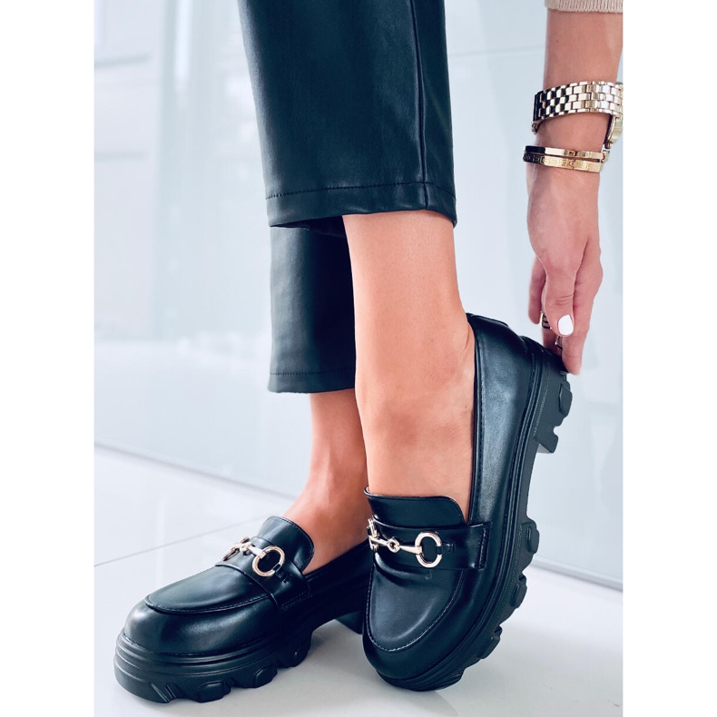 PA1 Mokasinke s visokim potplatom Eloise Black crna 1