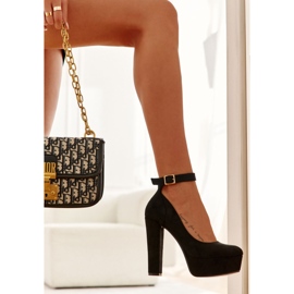 Cipele od brušene kože na platformi Black Rivia crno 2