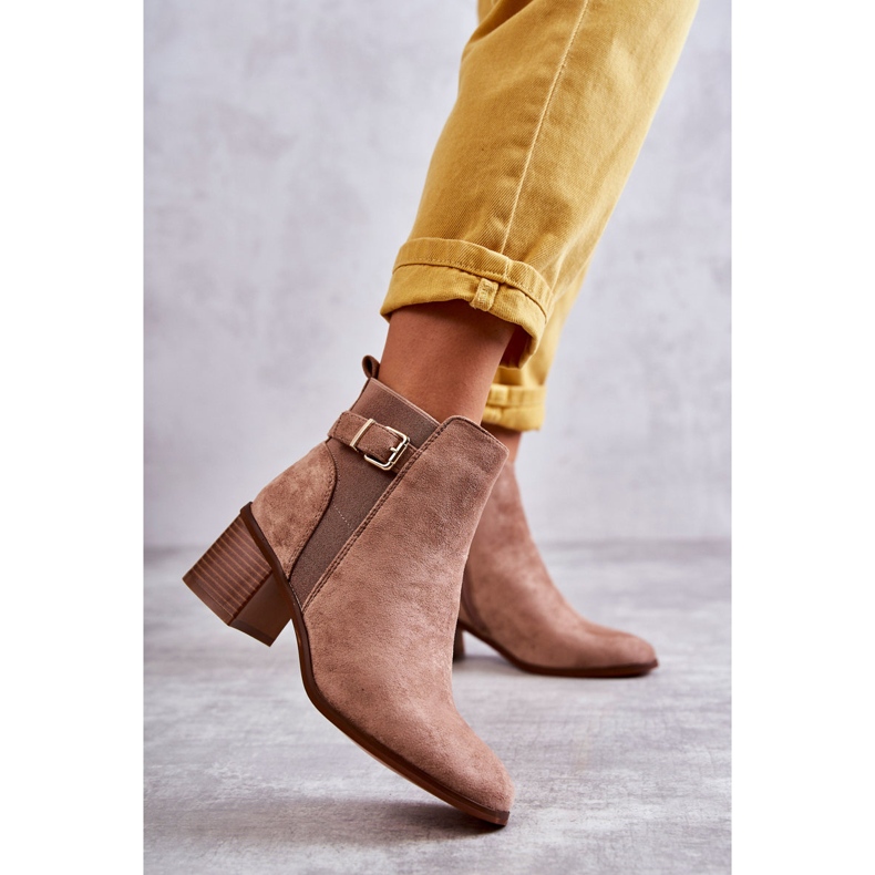 Čizme od brušene kože na stupu Smeđe Vannes smeđa 1