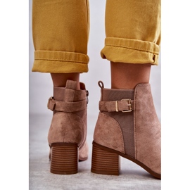 Čizme od brušene kože na stupu Smeđe Vannes smeđa 2