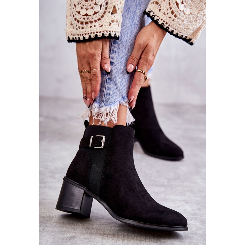 PS1 Crne vannes čizme od brušene kože na stupu crna 1