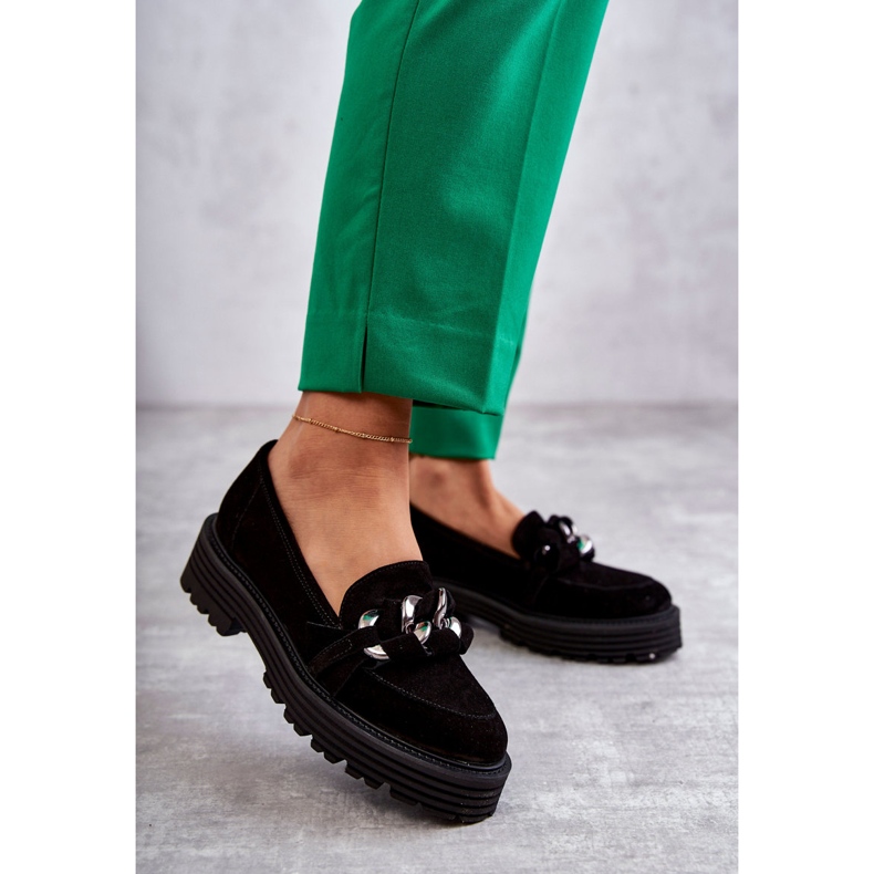 Ženske cipele od brušene kože Laura Messi 2523 crne crno 1