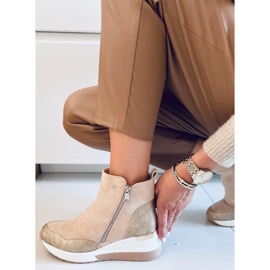 PA1 Čizme na wedge Micah bež boje 1