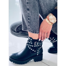 Čizme s nitnama Hurt Black crna 2