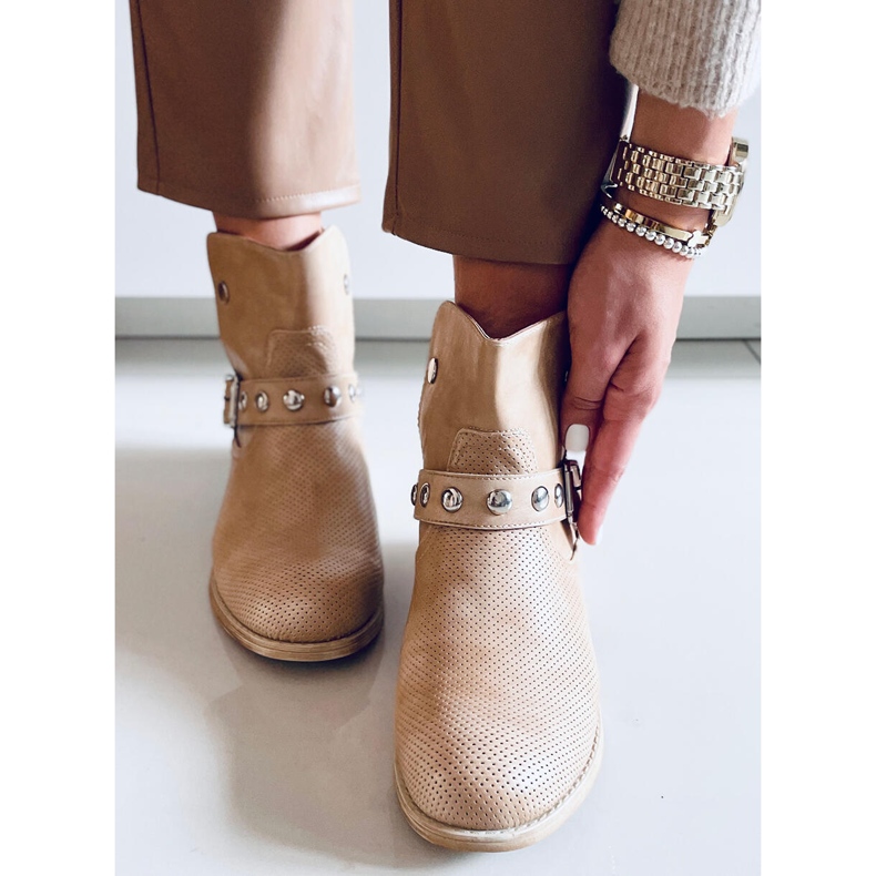 Ženske ravne čizme Cressida Apricot bež 2