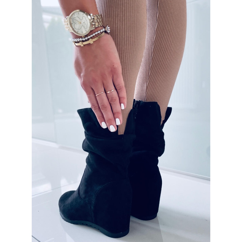 PA1 Čizme na klin Fiona Negro crna 1