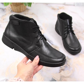 Łukbut Udobne izolirane crne kožne čizme Lukbut 675 za žene crna 1