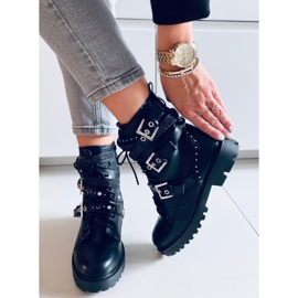 Crne vojničke čizme Fleur crna 2