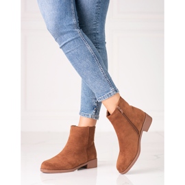 Shelovet smeđe niske čizme za žene smeđa 1