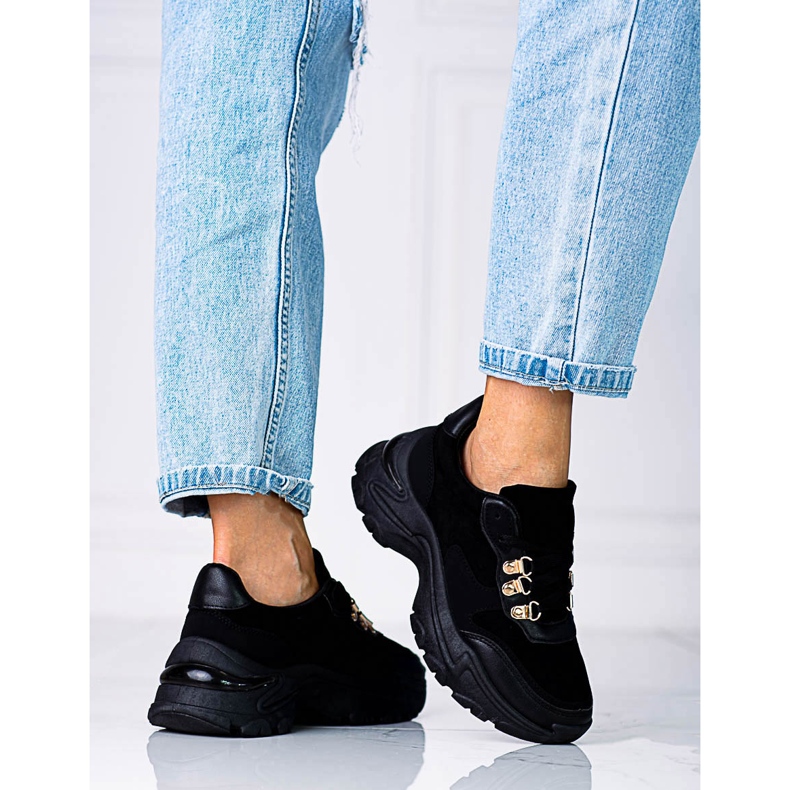 Ženske tenisice na debelom Shelovet crnom potplatu 1