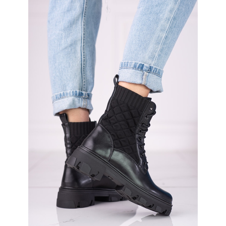 Shelovet ženske prošivene crne torbe na vezanje crno 2