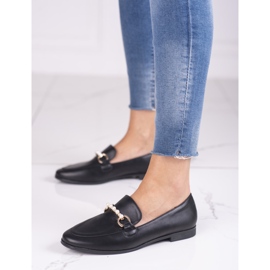 Crne Shelovet ženske mokasine s biserima crna 1