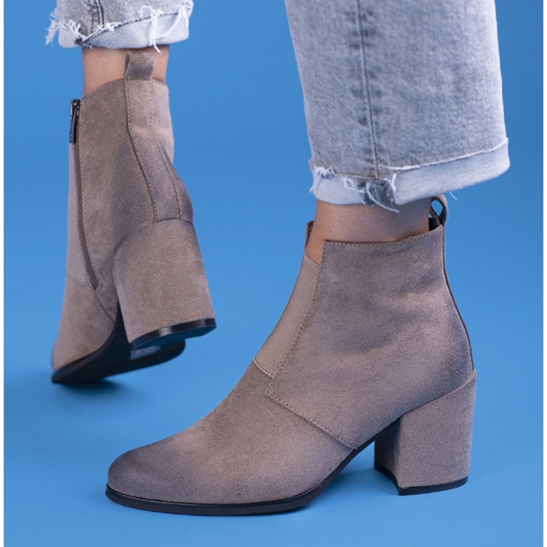 Ženske bež gležnjače sa Shelovet elastikom 1