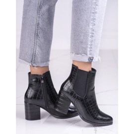 Jodhpur čizme na stupu Shelovet crne s uzorkom crno 1