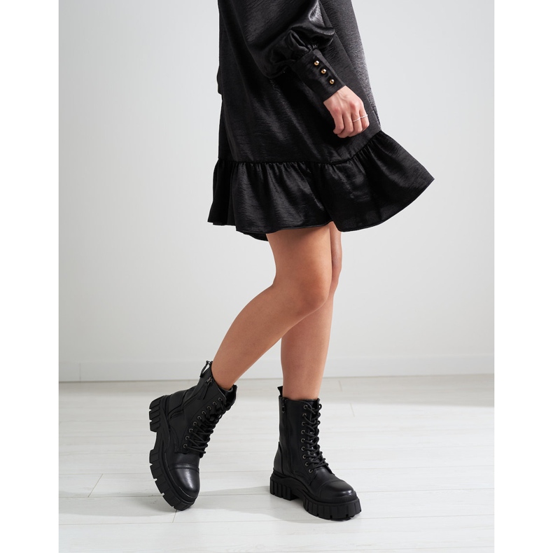 Crne Shelovet ženske torbe s ukrasnim patentnim zatvaračem crna 1