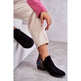 Kožne Maciejka čizme s mrljama 04091-39 crne crno raznobojna 1