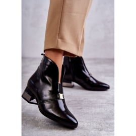 Kožne čizme na ravnu petu Laura Messi 2268 crne crna 1