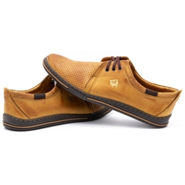 Polbut Kožne muške cipele 343 perforirane crvene boje bež 4