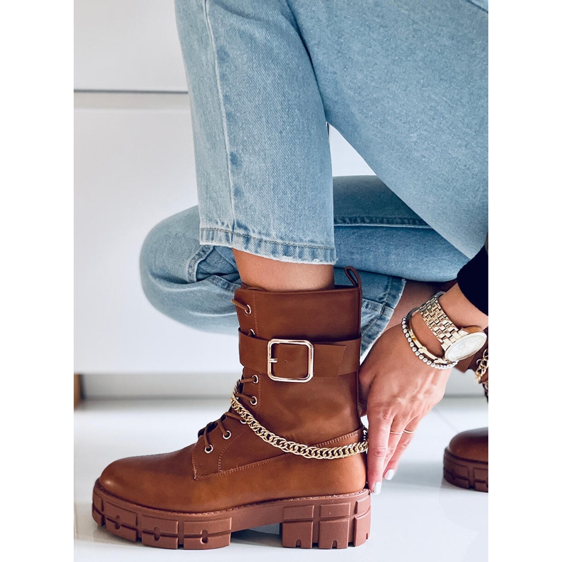 Vojne Maude Camel čizme smeđa 2