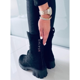 Arne Crne čizme na vezanje crna 2