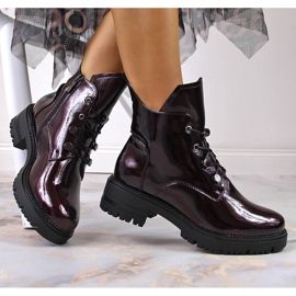 Ženske cipele, lakirane, bordo, Potocki crvena 1