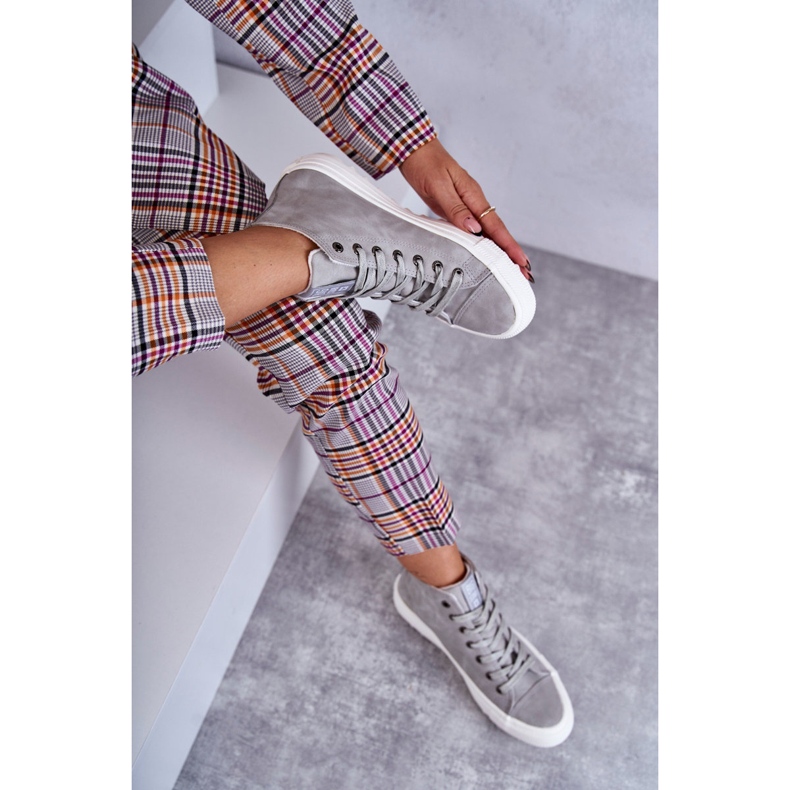 Ženske tenisice Big Star High Warm Grey EE274114 siva 2