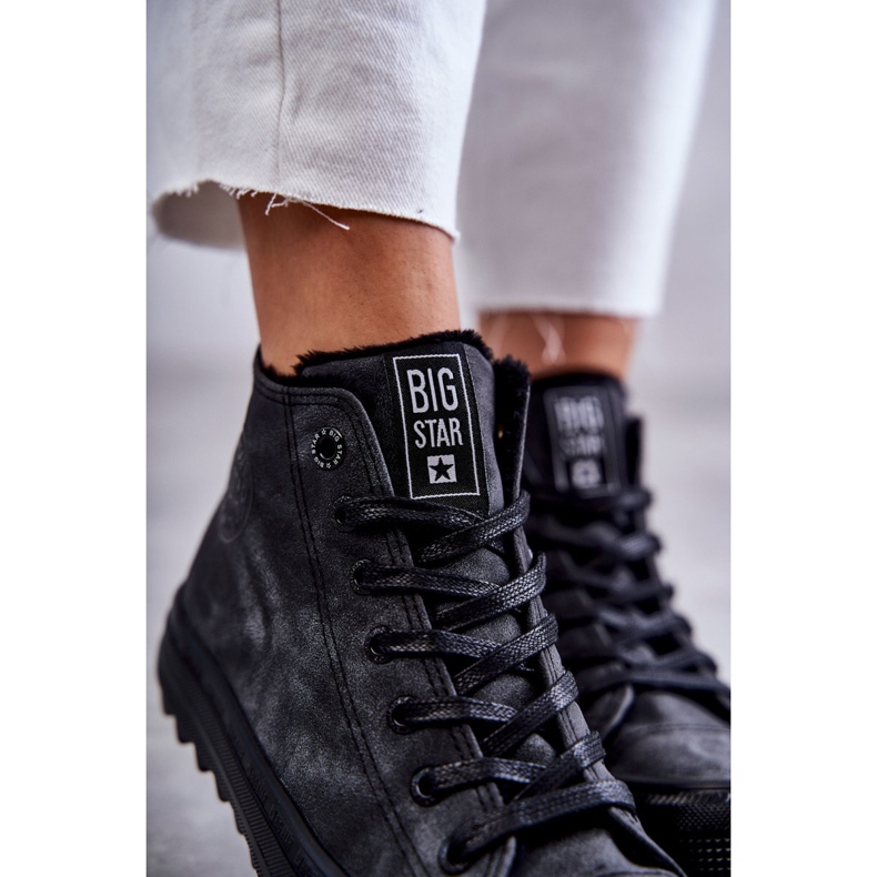 Ženske tenisice Big Star High Warm Black GG274069 crna 2