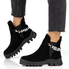 Gležnjače od brušene kože s ukrasom Filippo DBT3927 crne crna 1