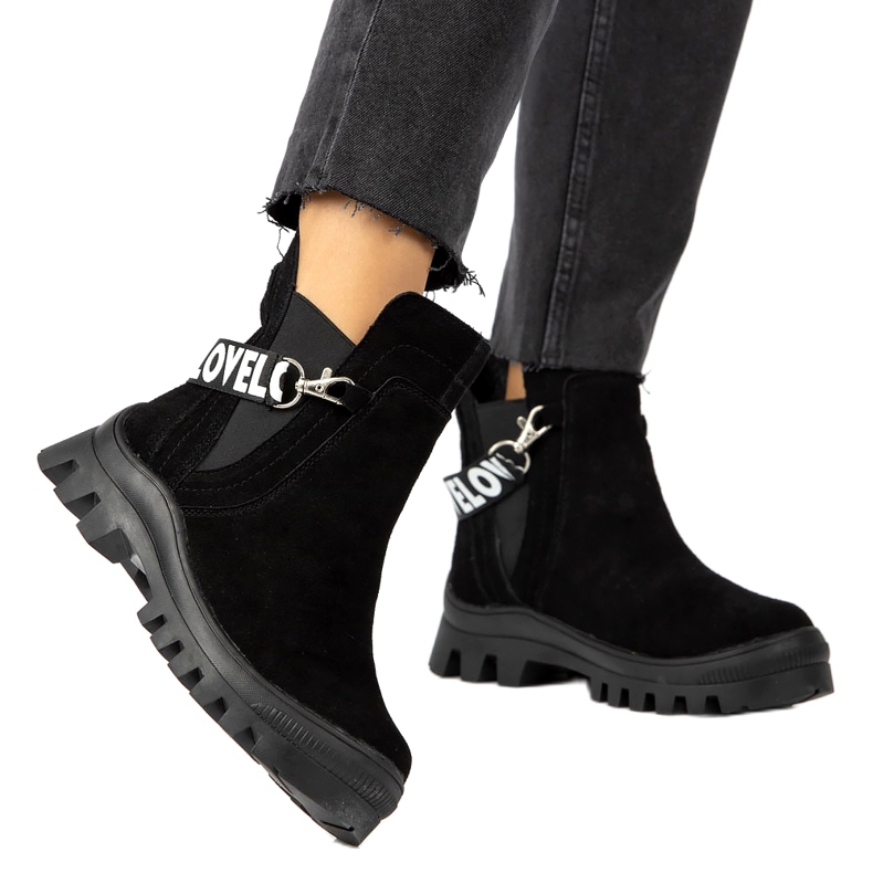 Gležnjače od brušene kože s ukrasom Filippo DBT3927 crne crna 5