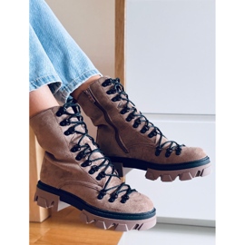 Conor kaki čizme na vezanje smeđa 2